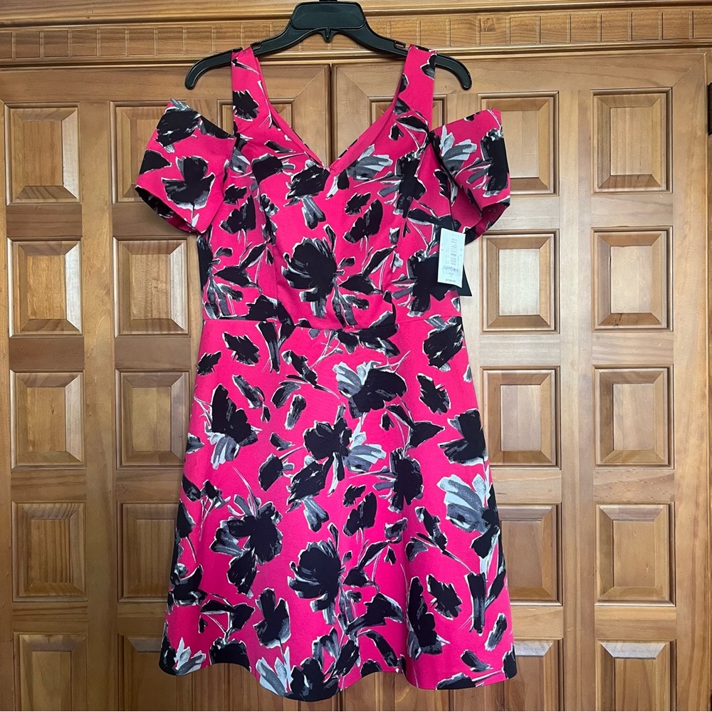 NWT Isaac Mizrahi Pink Cold Shoulder Sundress Size 10!